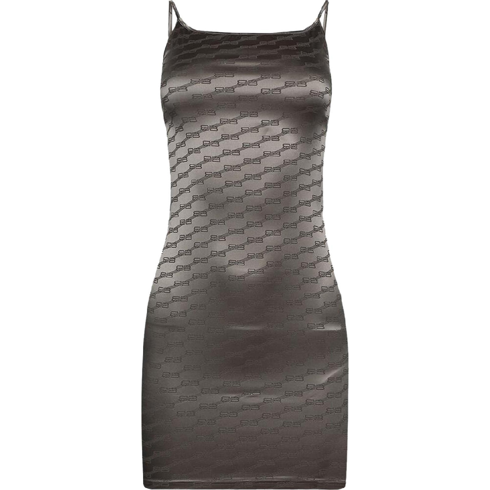 цена Платье Balenciaga Underwear Slip, серебристо-коричневый