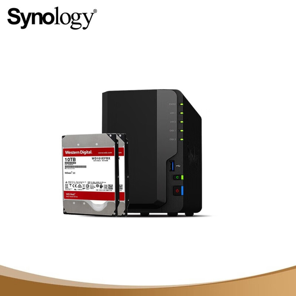 

Сетевое хранилище Synology DS220+ 2-дисковое Western Digital WD101EFBX емкостью 10 ТБ