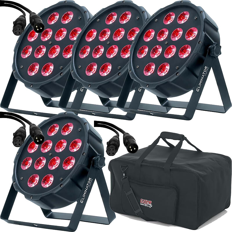 

Eliminator Lighting LP 12 Hex Lightweight LED Par Lights (4 шт.) с сумкой и кабелями American DJ