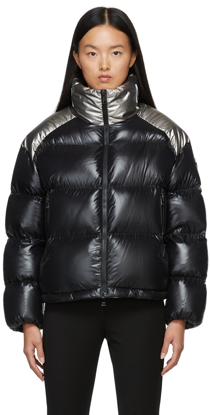

Черно-серебристая пуховая куртка Cuscute Moncler, Серый