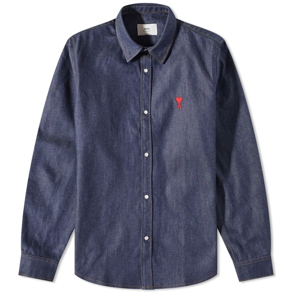 

Рубашка AMI Small A Heart Denim Shirt
