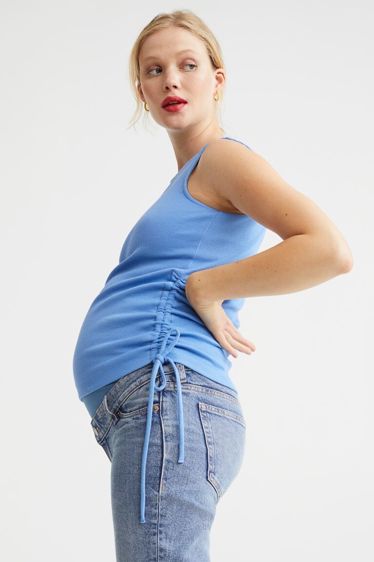

MAMA Полосатый топ с кулиской H&M, синий