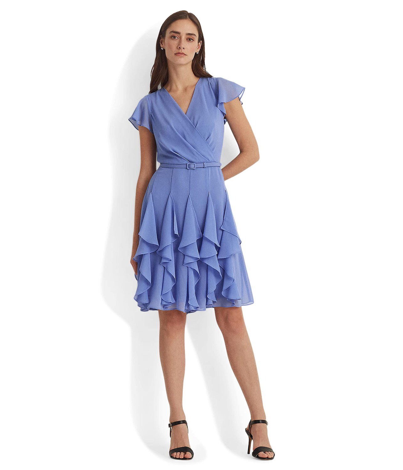 

Платье LAUREN Ralph Lauren, Ruffle-Trim Chiffon Dress