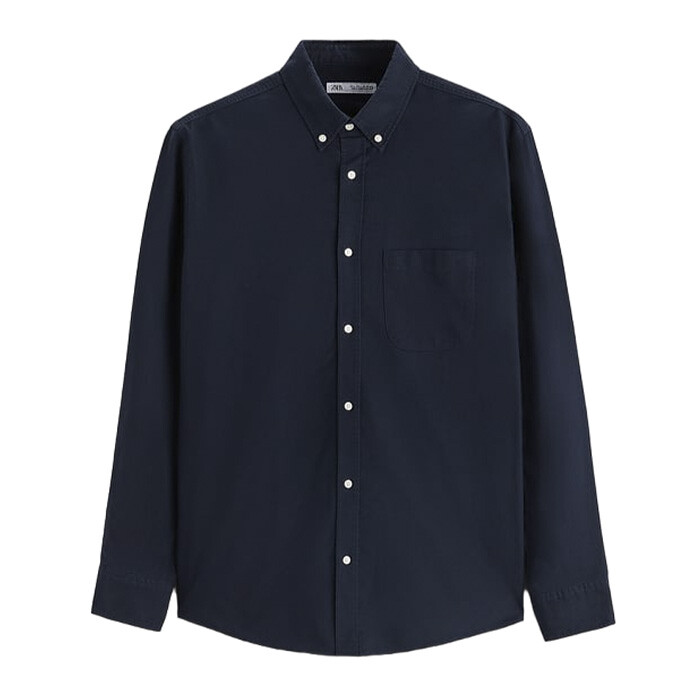 

Рубашка Zara Oxford, морской синий