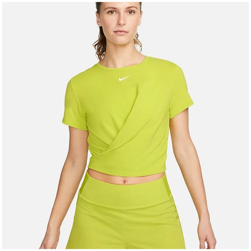 

Топ Nike Dri-FIT One Luxe Women's Twist Standard Fit Short-Sleeve, зеленый
