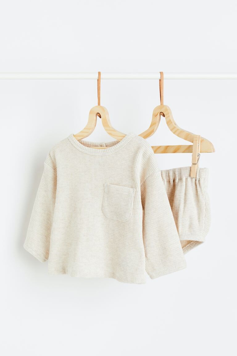 

Спортивный костюм из 2 предметов H&M, светло-бежевый