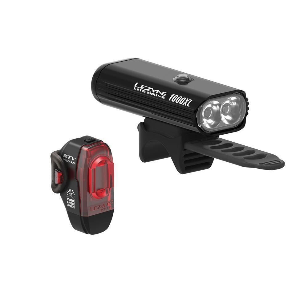 

Фары передние и задние Lezyne lite 1000 XL +KTV Pro, черный / черный / черный