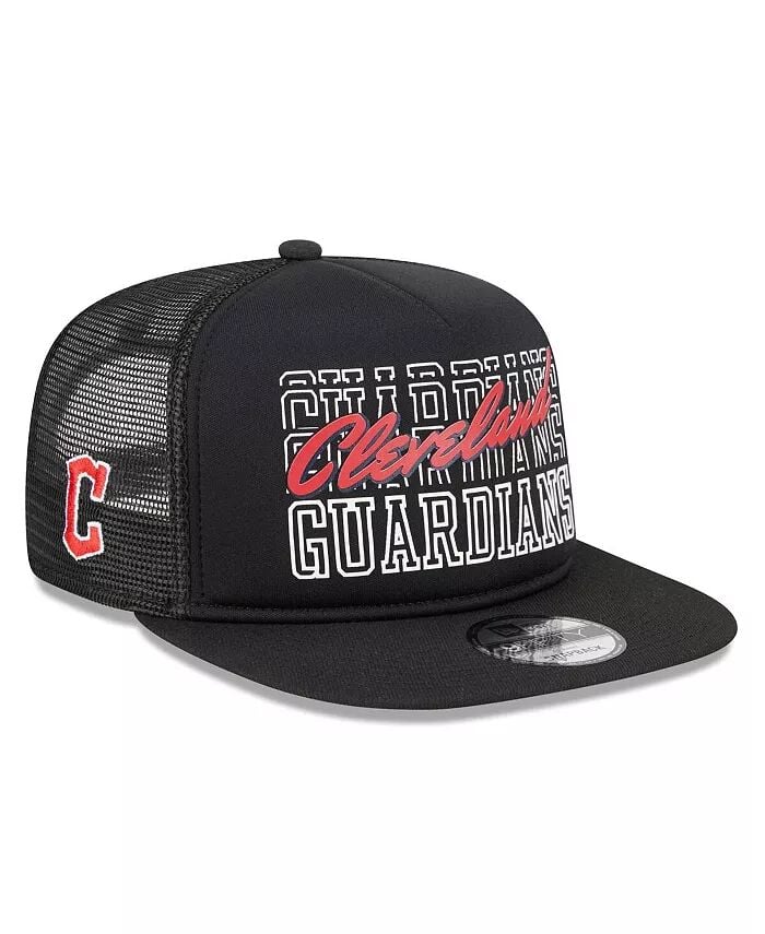 

Мужская черная кепка Snapback Cleveland Guardians Street Team A-Frame Trucker 9FIFTY New Era, черный