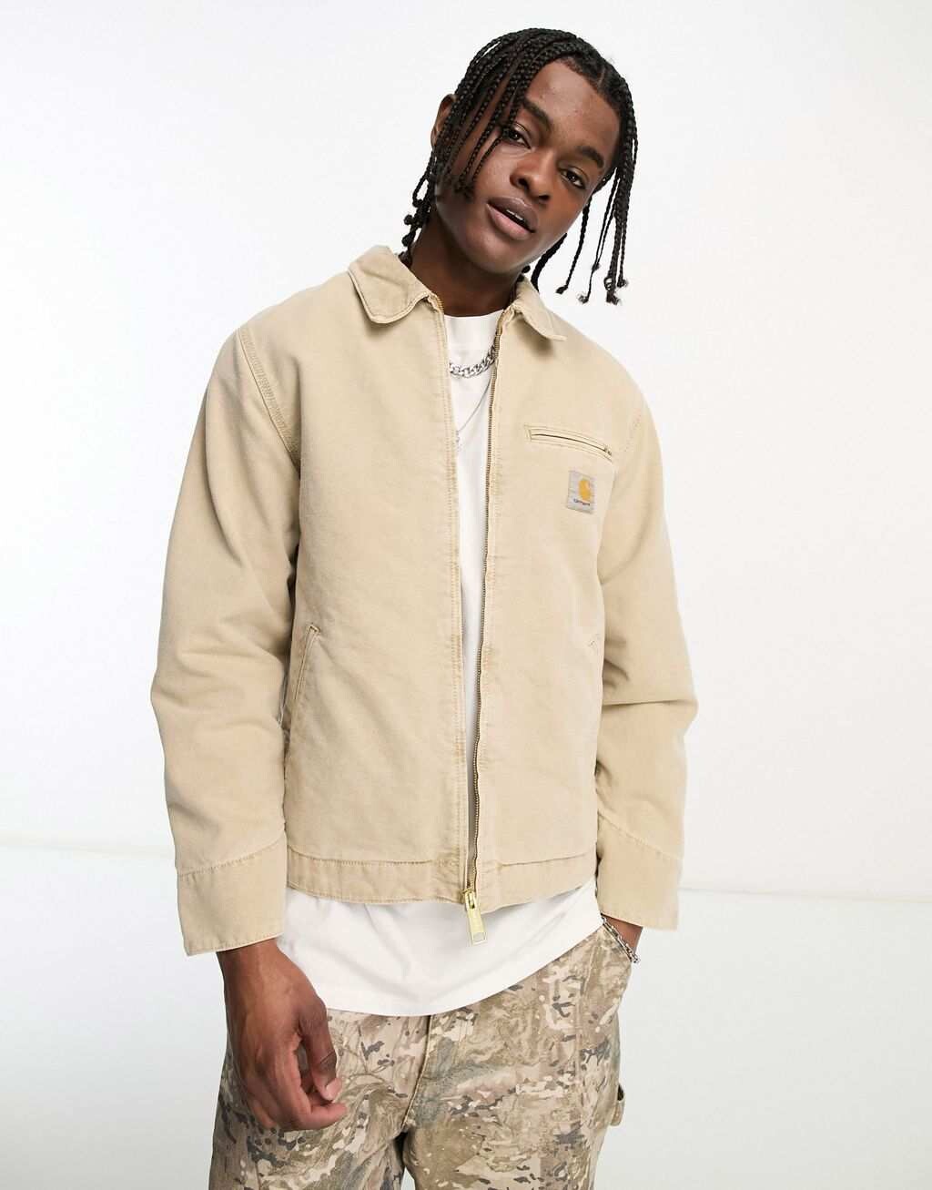 

Выцветшая коричневая куртка Carhartt WIP Detroit