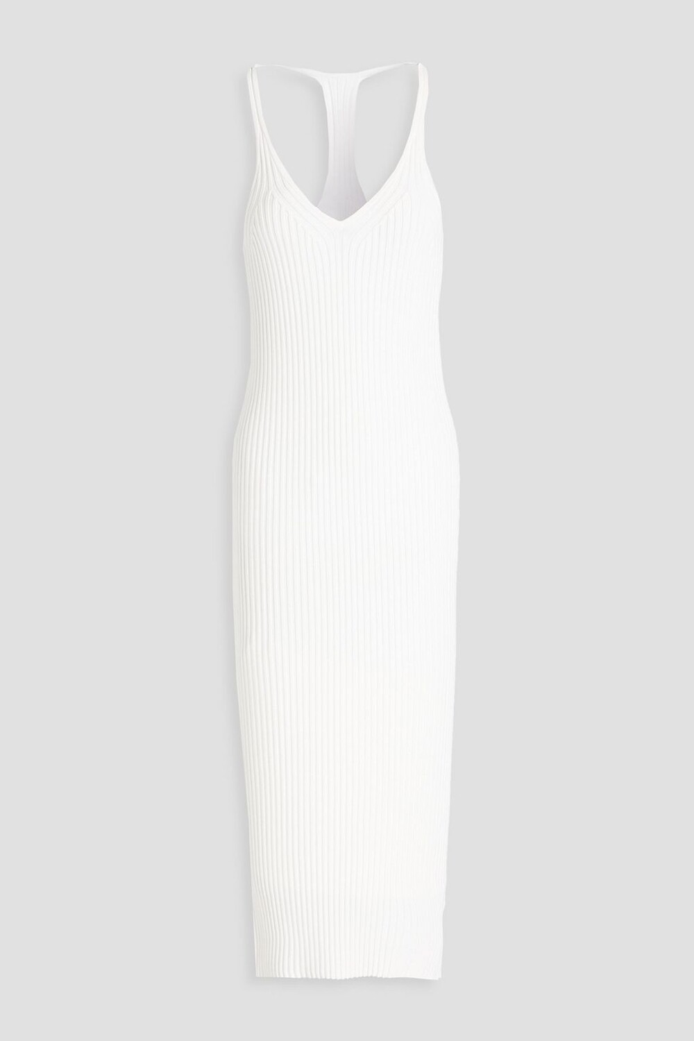 

Платье миди в рубчик HELMUT LANG, белый