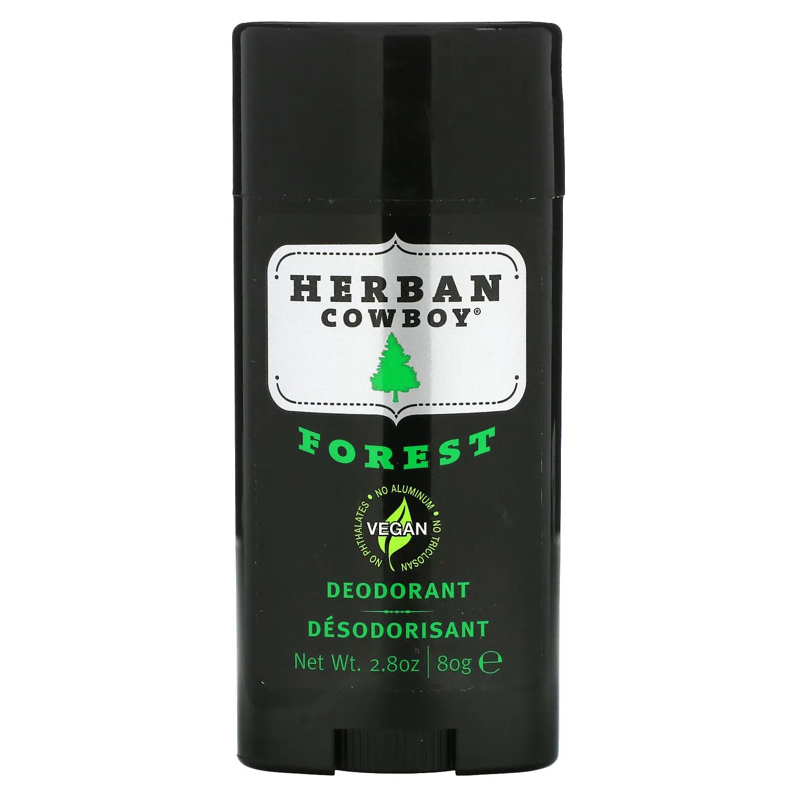 Herban Cowboy Forest дезодорант с максимальной защитой 80 г herban cowboy пилированное мыло запах леса 5 унц 140 г