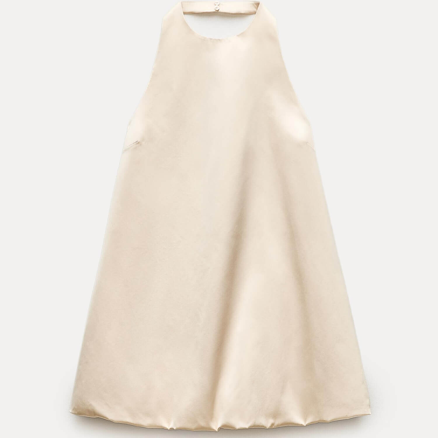 

Платье Zara Zw Collection Halter-Neck Balloon, песочный, Бежевый