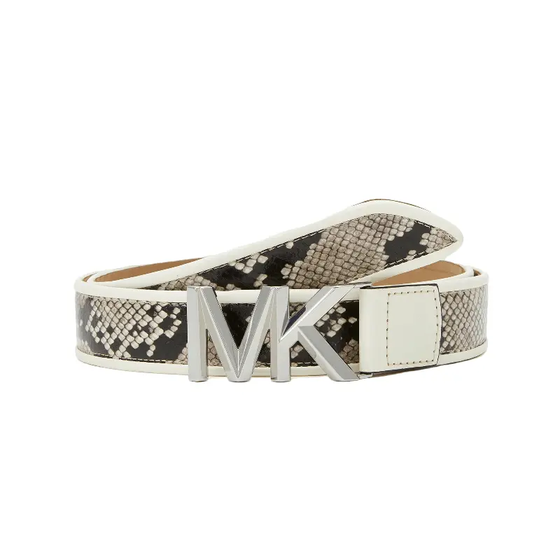 

Ремень Michael Kors Karli Snake, кремовый/серый
