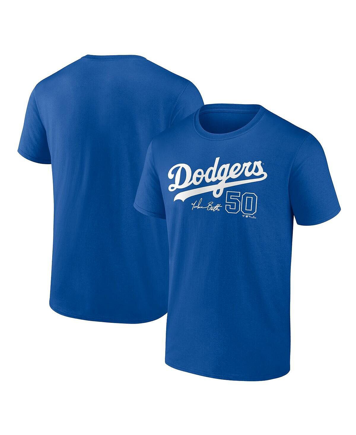 

Мужская фирменная футболка mookie betts royal los angeles dodgers с именем и номером игрока Fanatics