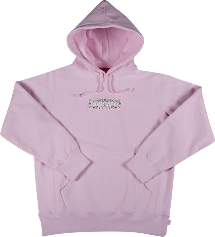 цена Толстовка Supreme Bandana Box Logo Hooded Sweatshirt 'Pink', розовый