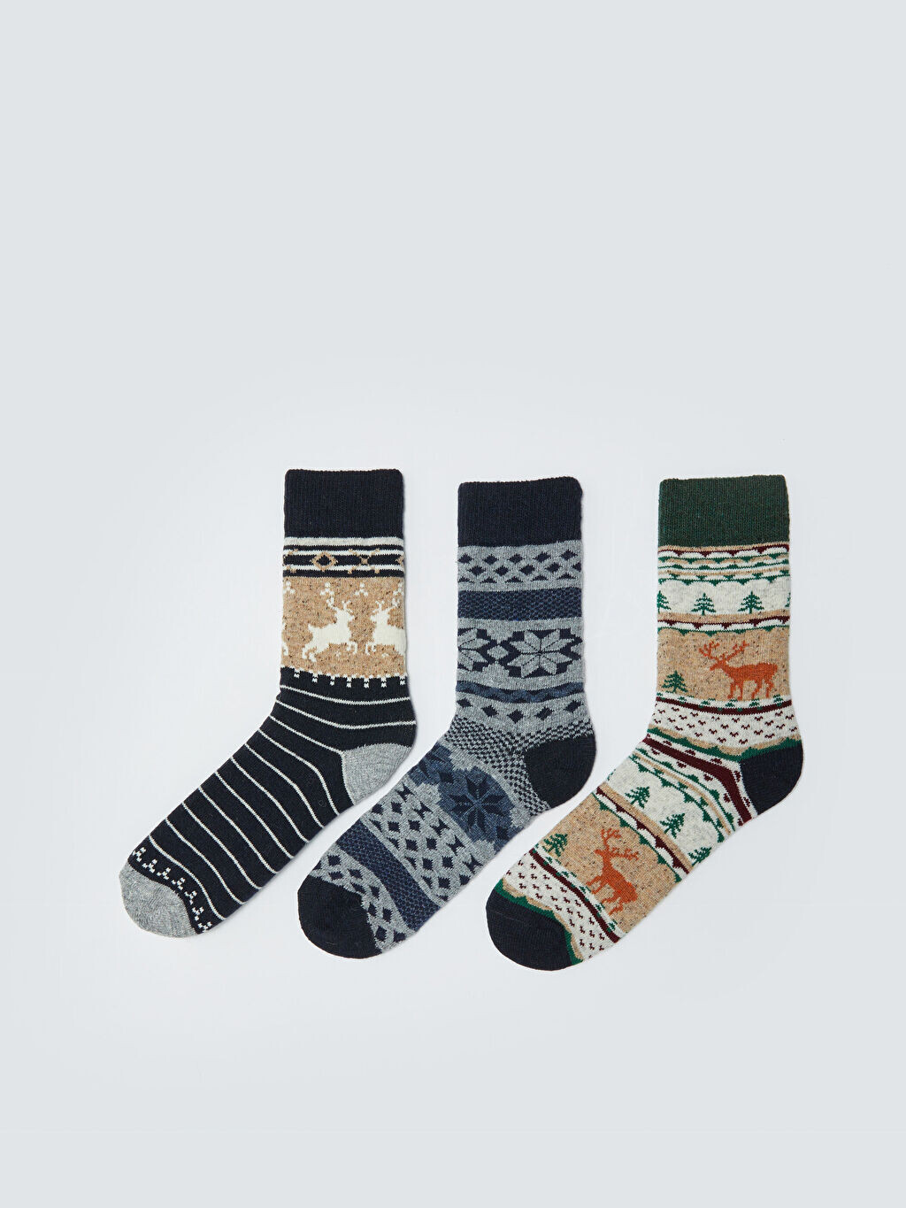 

Набор из 3 мужских носков с узором LCW Accessories