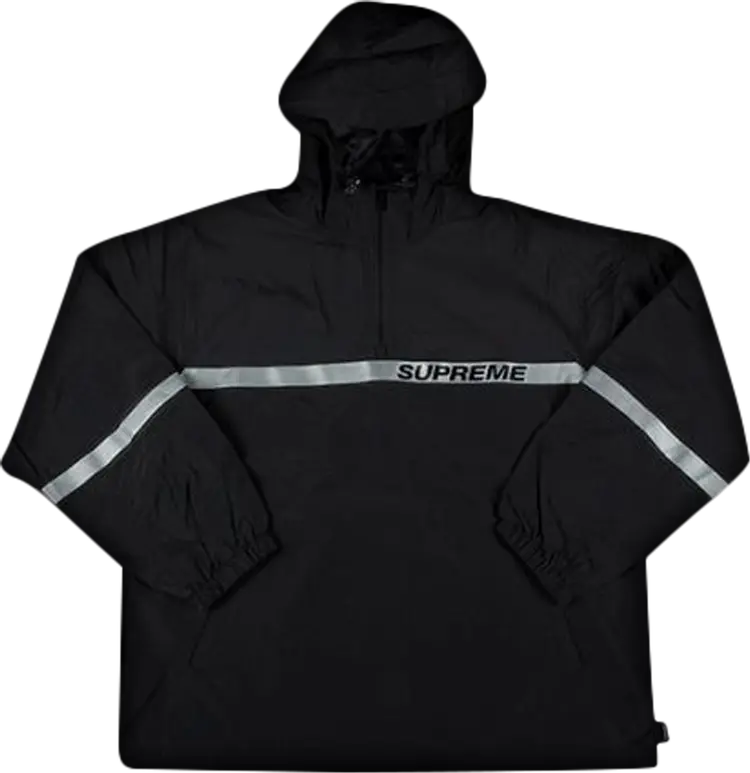 

Пуловер Supreme Reflective Taping Hooded Pullover 'Black', черный