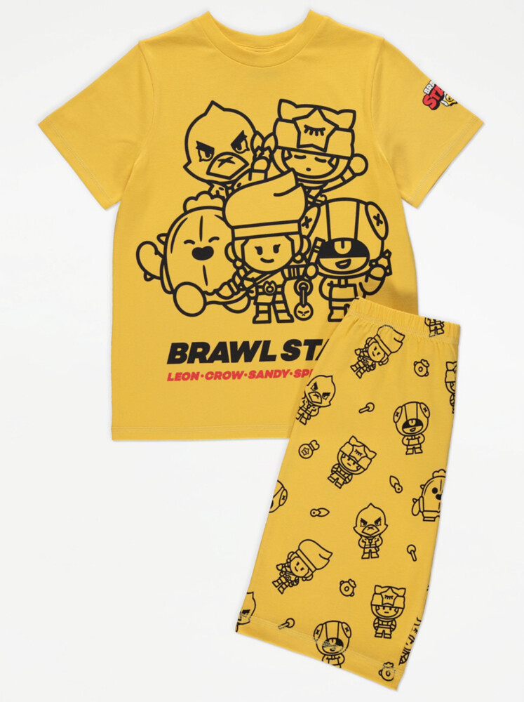 

Короткая пижама с желтым принтом Brawl Stars George., желтый