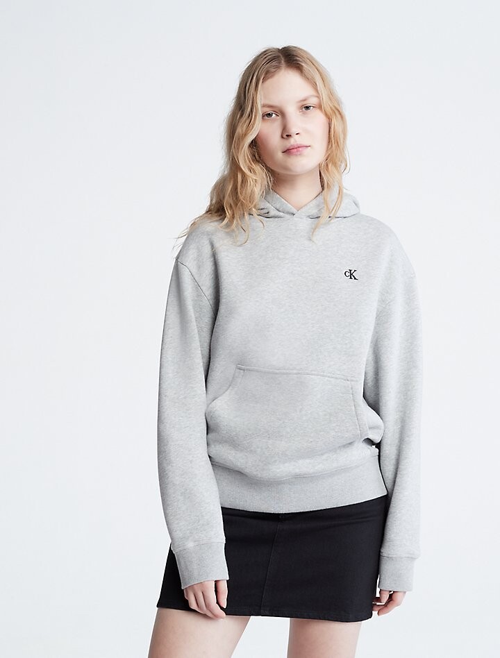 

Худи из флиса с логотипом Archive Calvin Klein, серый