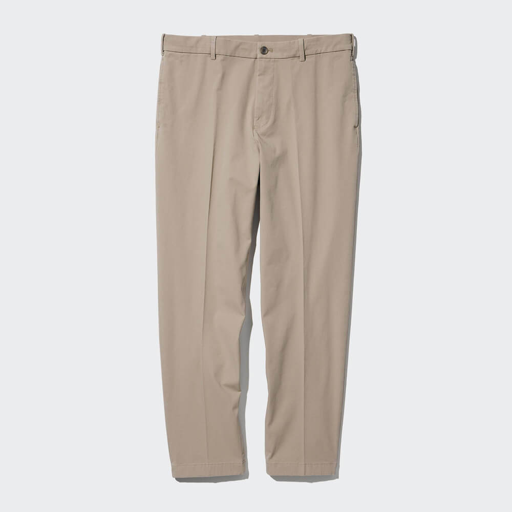 Брюки Uniqlo Smart Cotton-Like Ankle Length, бежевый брюки uniqlo smart comfort ankle length long светло серый