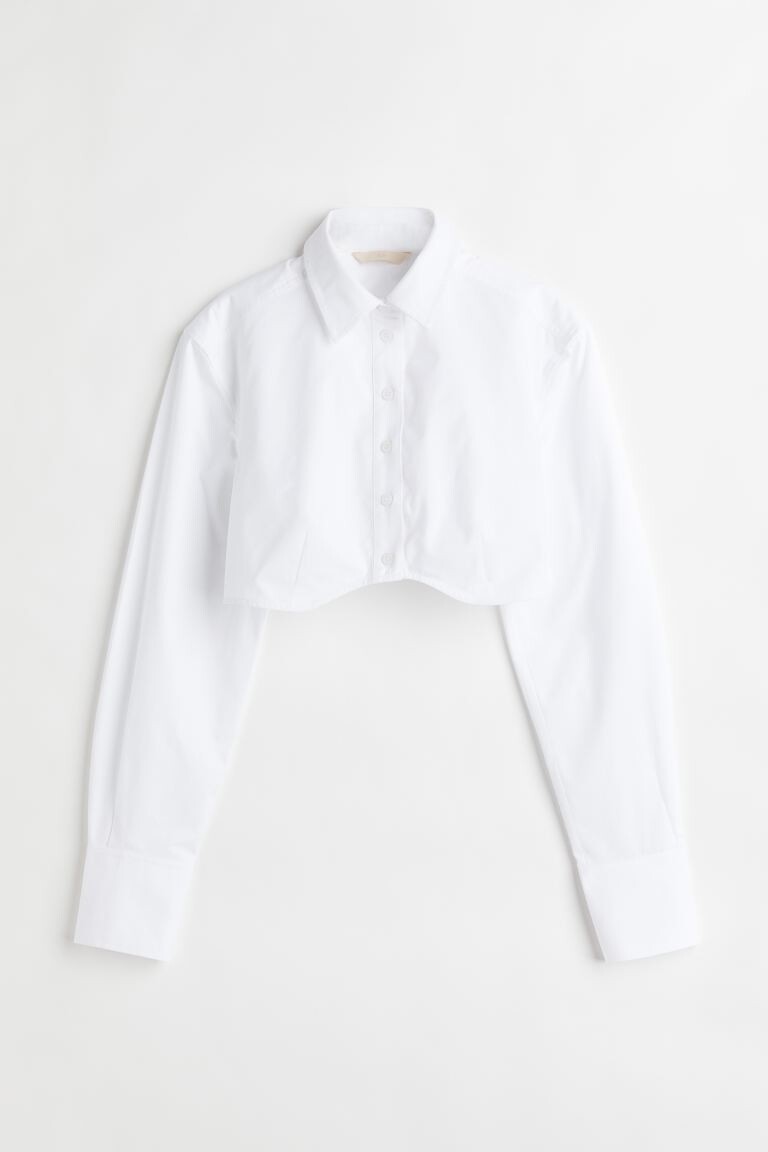 

Короткая рубашка H&M, белый