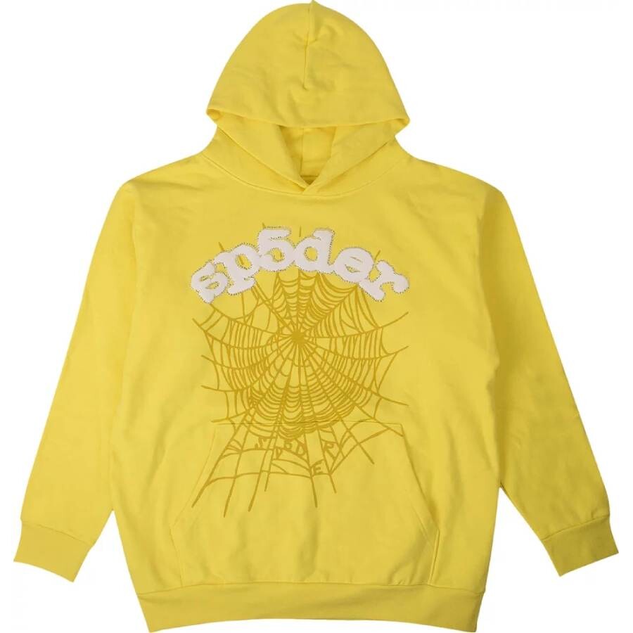 

Худи Sp5der Logo Print, желтый
