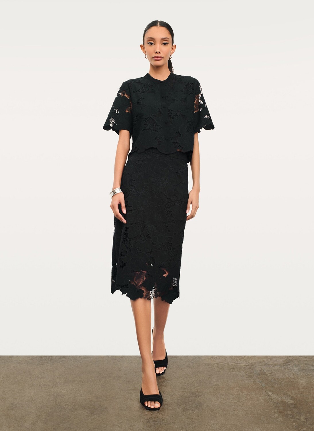 

Рубашка с кружевным воротником Donna Karan