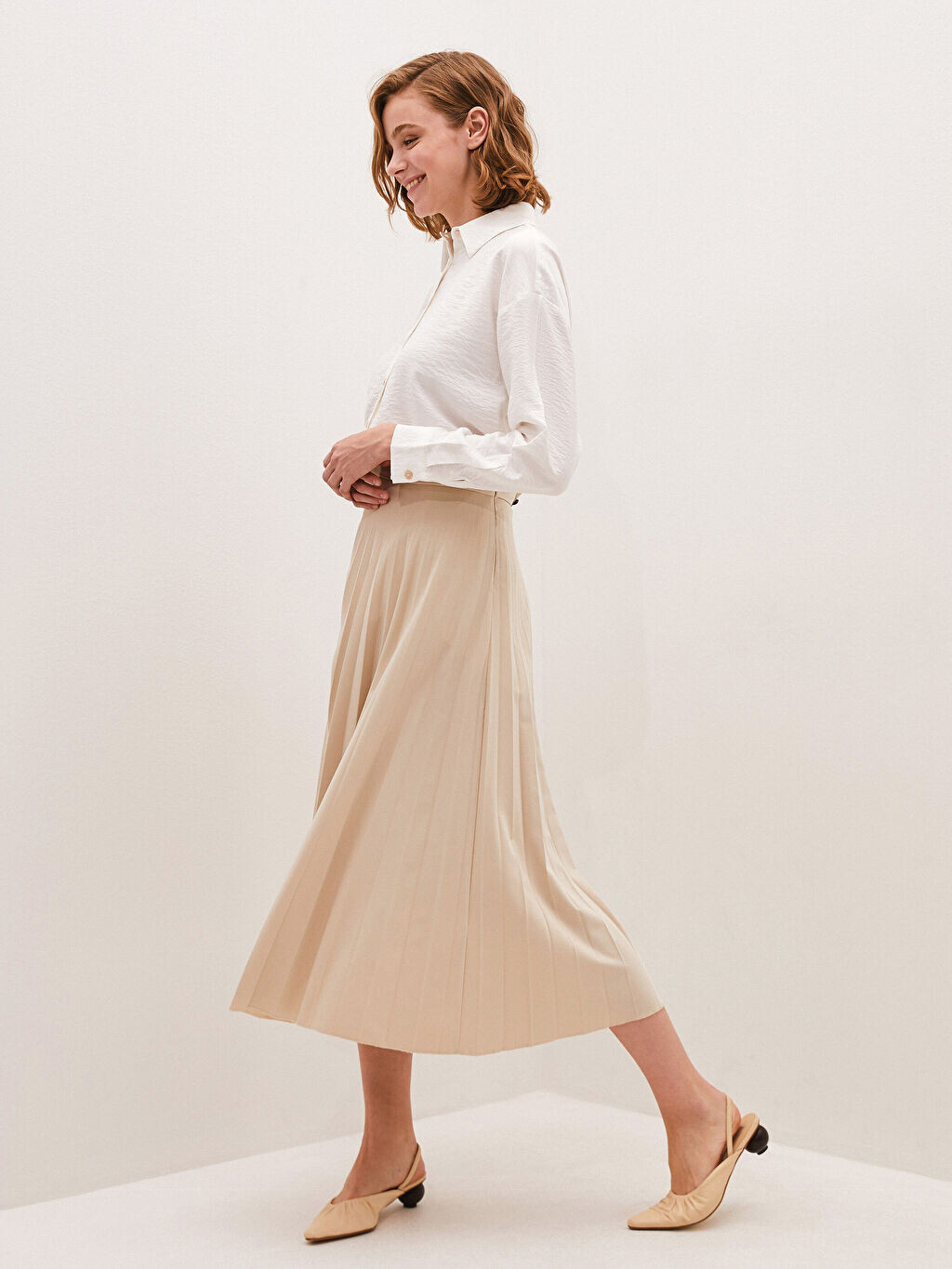 

Плиссированная юбка с эластичной талией LCW Modest