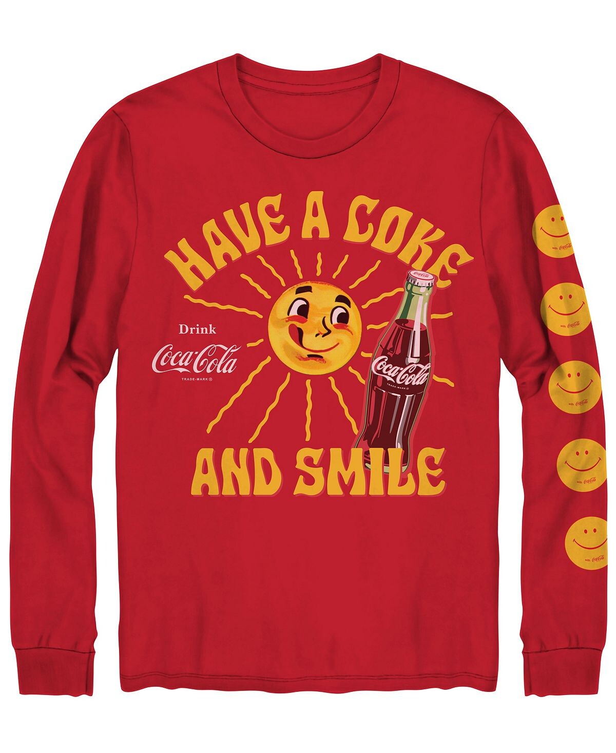 

Мужская футболка с длинным рукавом coca cola Hybrid, красный