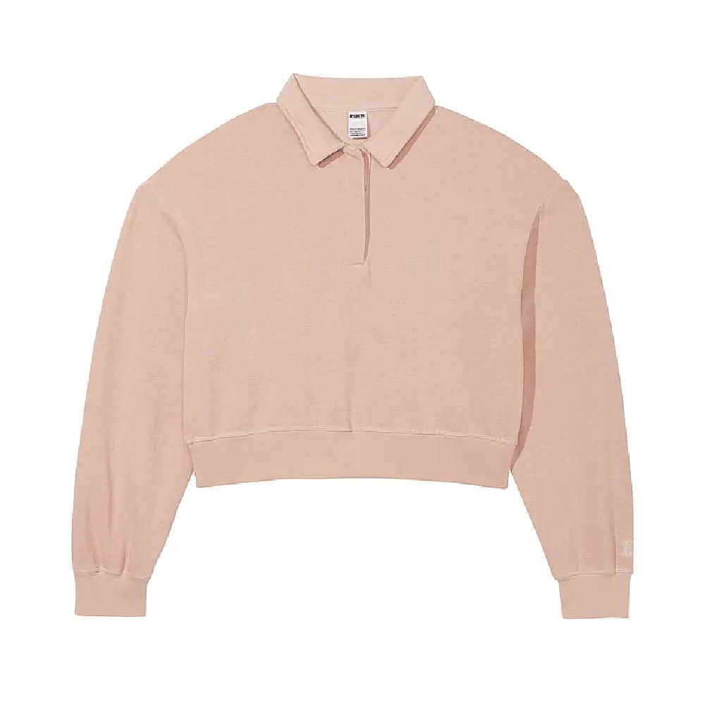 

Толстовка Victoria's Secret Pink Ivy Fleece Polo Rugby, светло-розовый