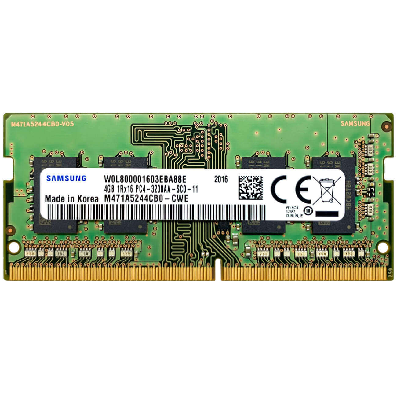 Модуль памяти Samsung M471A5244CB0-CWE DDR4 - 4ГБ 3200, SO-DIMM samsung ddr4 32gb so dimm 3200mhz 1 2v m471a4g43ab1 cwe 1 year