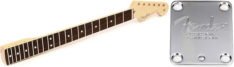 

Сменный гриф Fender American Stratocaster с привязкой к каналам - комплект грифа из палисандра с пластиной гитарного грифа Fender American Series с 4 болтами - штамп "Fender Corona" 0990214921=1 0991445100=1