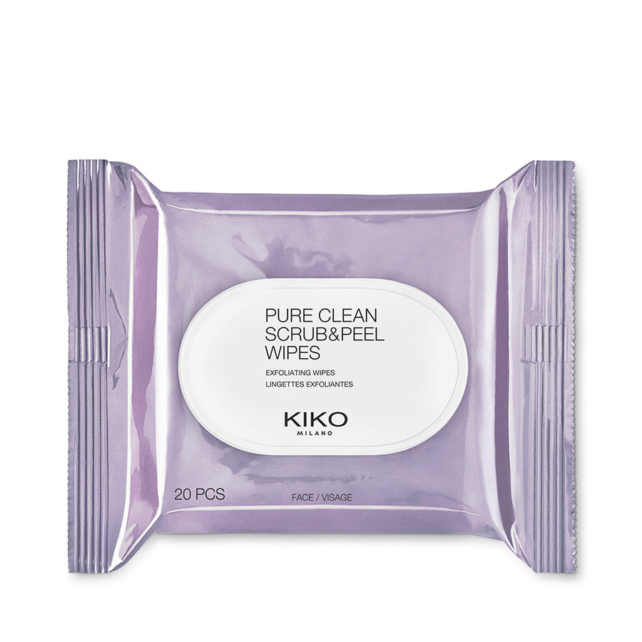 KIKO Milano Pure Clean Scrub&Peel Wipes отшелушивающие и освежающие салфетки для лица 20шт.