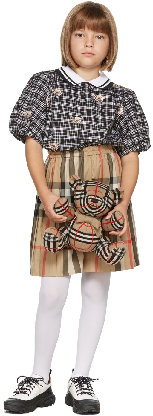 

Детская черная клетчатая рубашка Thomas Bear Vanina Burberry