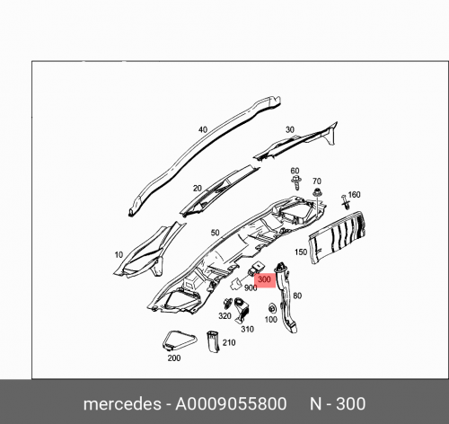 Датчик качества воздуха (оксидов азота) A0009055800 MERCEDES-BENZ детали дизельного двигателя датчик оксида азота 4326863 датчик nox