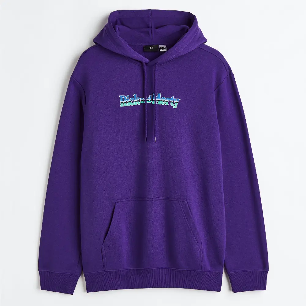 

Толстовка H&M Regular Fit Rick and Morty, фиолетовый