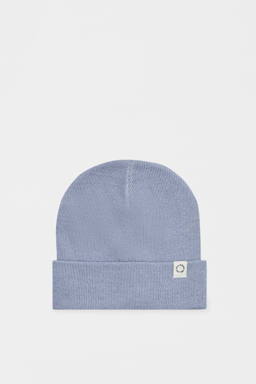 

Вязаная шапочка Pull&Bear, бледно-голубой