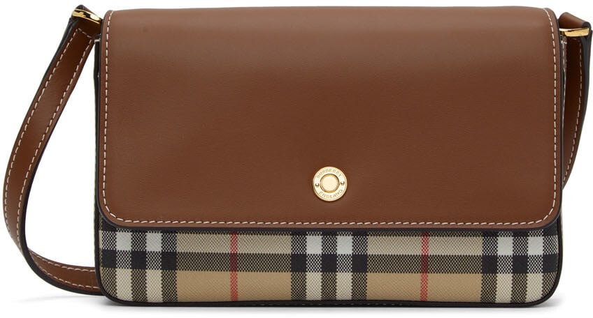 

Коричневая сумка New Hampshire в клетку Burberry