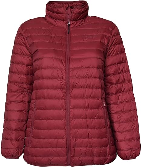 Куртка SportCaster Women's Plus Size Packable Down, бордовый