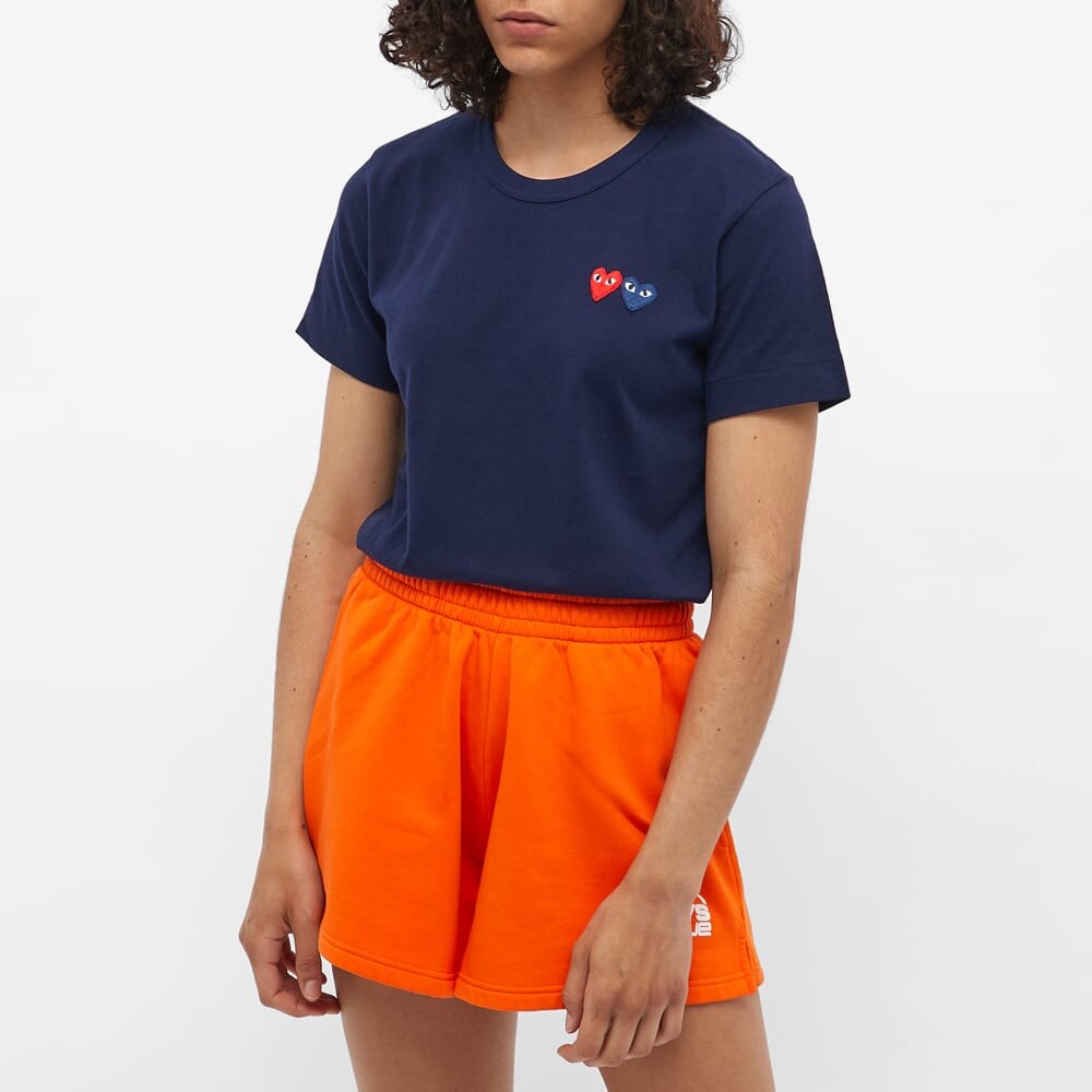 Comme des Garcons Play Women s Double Heart Logo Tee