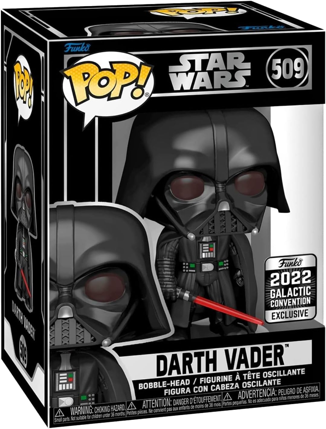 Фигурка Funko POP! #509 Darth Vader Star Wars Celebration 2022 Exclusive набор энциклопедия звёздные войны персонажи фигурка уточка тёмный герой