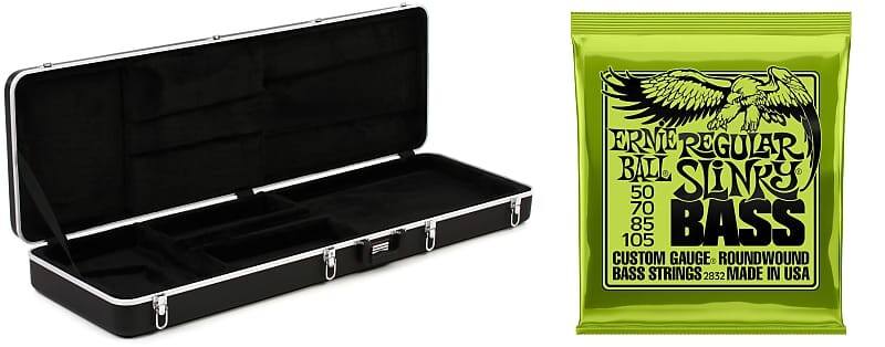 

Gator GC-Bass Deluxe Формованный ABS корпус для электробас-гитары в комплекте с Ernie Ball 2832 Regular Slinky Nickel Wound Electric Bass Guitar Strings - .050-.105 Gator + Ernie Ball GC-Bass=1 P02832=1