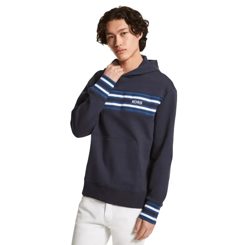 

Толстовка Michael Kors Striped Cotton Blend, темно-синий