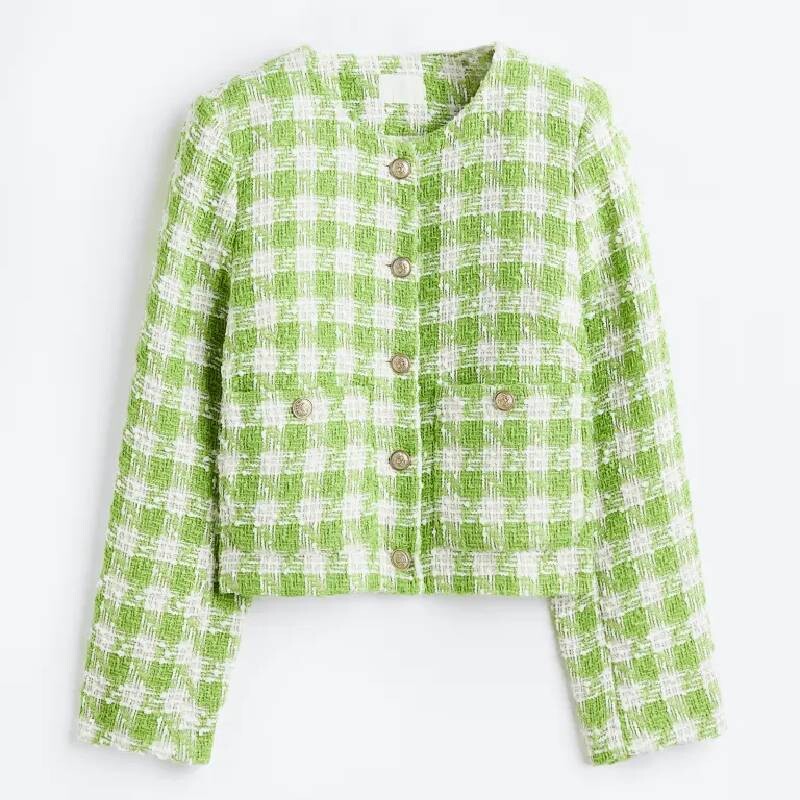 

Жакет H&M Boucle, зеленый
