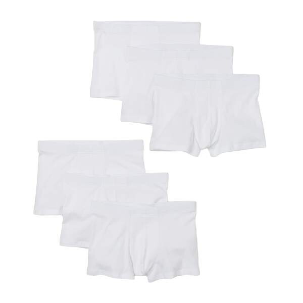 

Комплект трусов-боксеров H&M Cotton Boxer Shorts, 6 предметов, белый