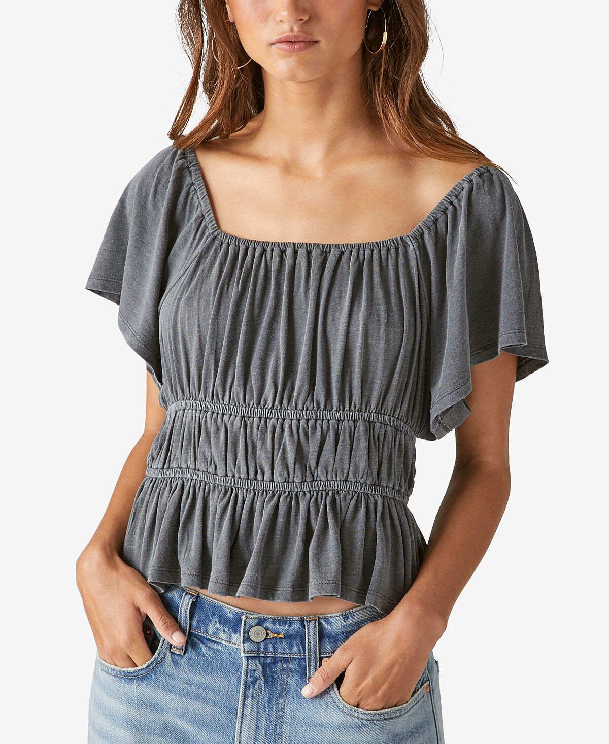 

Женский топ на шнуровке Lucky Brand, мульти