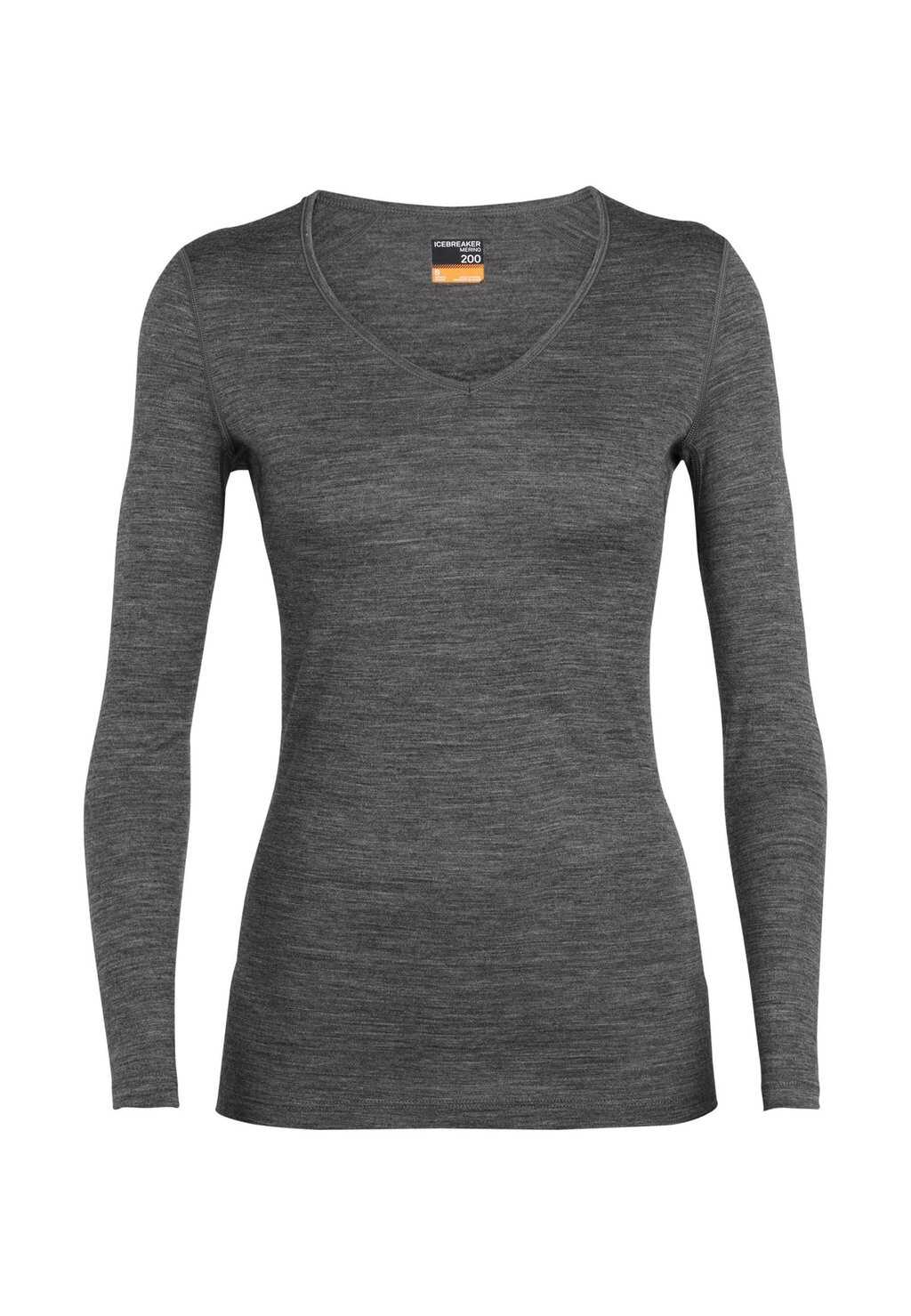 

Топ с длинными рукавами MERINO 200 OASIS LS V LONG SLEEVED TOP GRITSTONE HTHR Icebreaker, цвет gritstone hthr