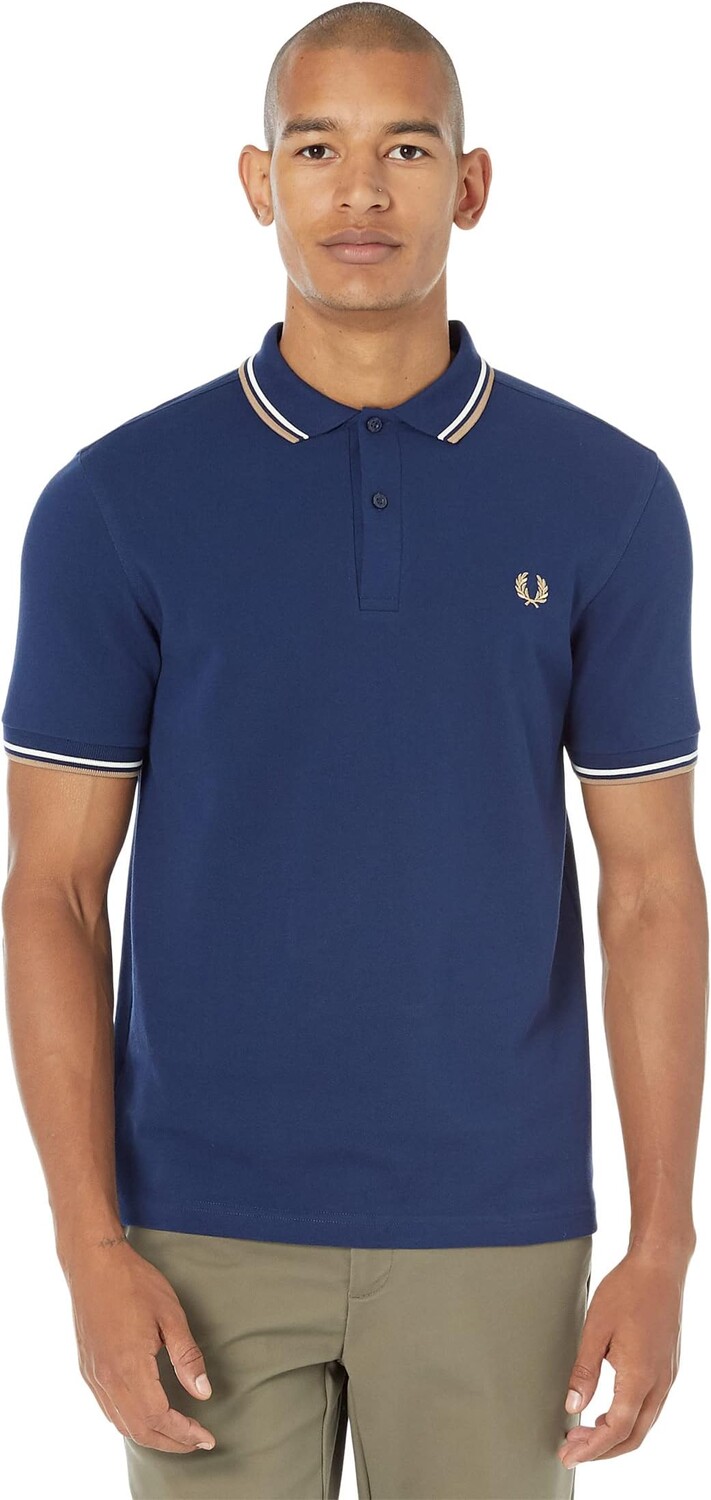 

Рубашка-поло Twin Tipped Fred Perry Shirt Fred Perry, цвет Frency Navy/Ecru/Warm Stone