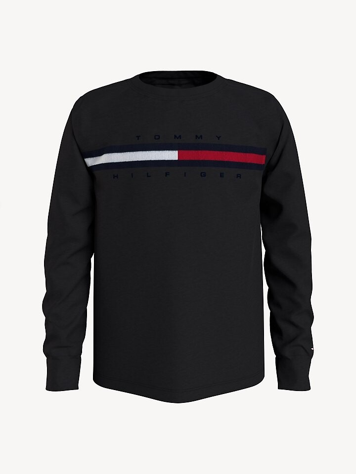 

Детская фирменная футболка с длинными рукавами в полоску Tommy Hilfiger