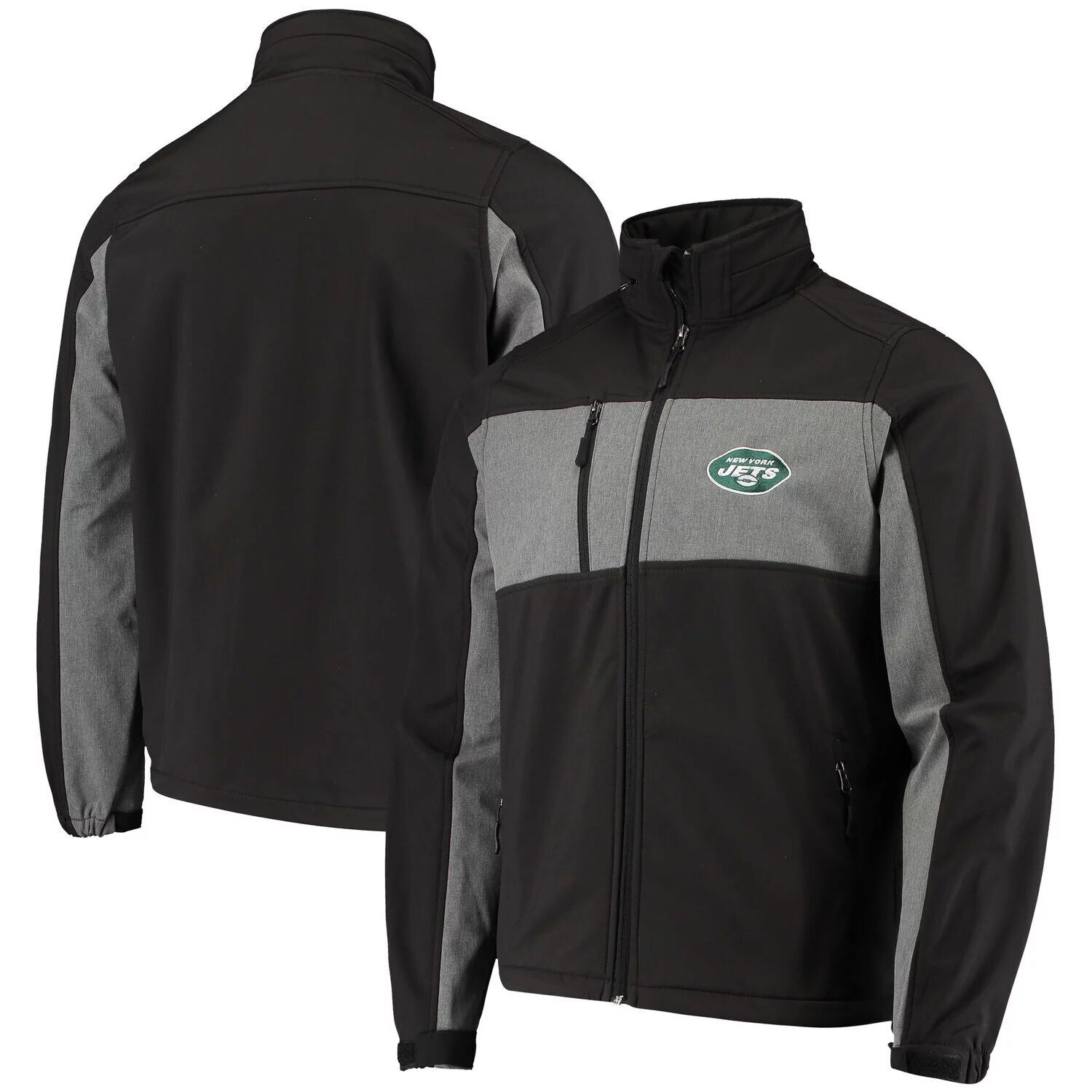 

Мужская черная куртка Dunbrooke New York Jets Circle Zephyr Softshell с молнией во всю длину